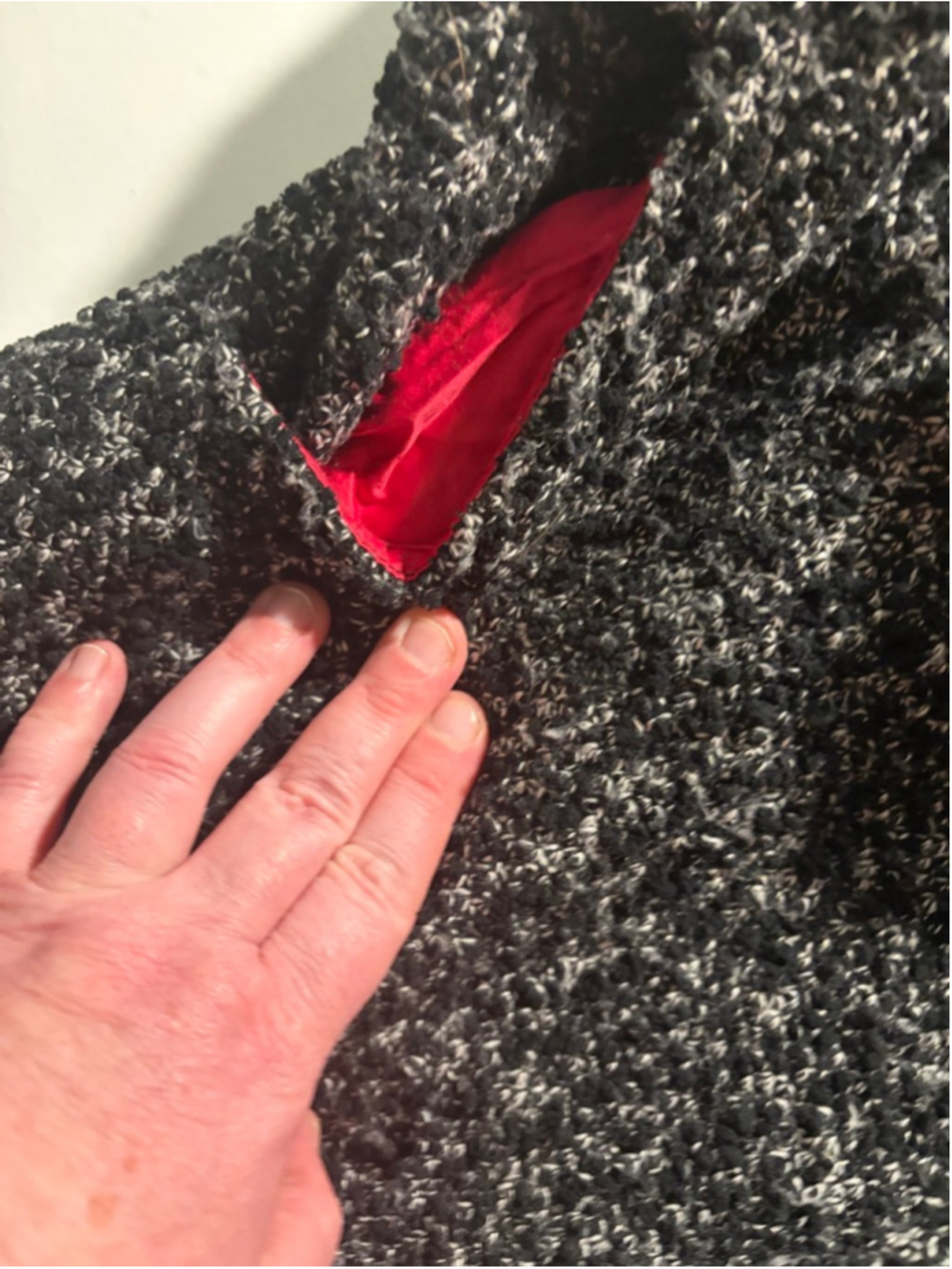Women's Torrid Pea Coat Plus 0X Black Red - Picture 5 of 10